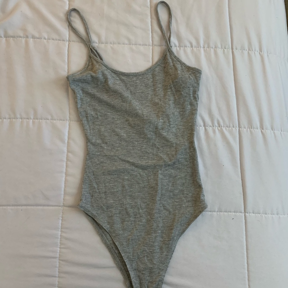 F21 Heather Gray Bodysuit